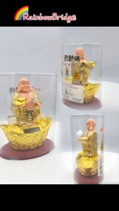 LUCKY CHARM BUDDHA W/ MONEY BAR (SOLAR) #MLY-23020 # SIZE:H15.5CM