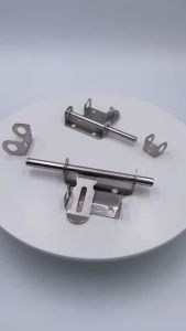 [Ready stock] Durable Hardware Stainless Steel Lock Door Latch Practical Home Staple Slide Bolt Anti-theft Safety Trumpet Hasp door bolts gate lock bolts wholesale