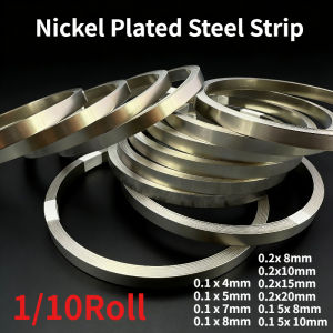 1/10m/Roll 18650 21700 Battery Nickel Plated Strip Li-ion Connector 0.1mm 0.15mm 0.2mm Spot Welder Steel Belt Battery Connectors