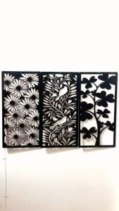 Trigi hiasan dinding kayu Motif kembang