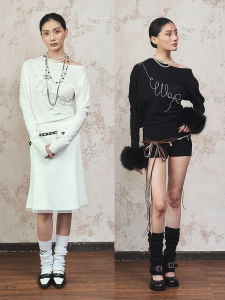 Casual Pure Cotton Long Sleeve T-Shirt Womens Shoulder Bared Design Commute Style Spring Fashion Slim Fit Regular Length