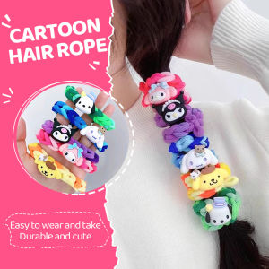 Lovelylife🔥 ​​​​​​​Kuromi Tenunan Karet Gelang Tali Rambut Pria Wanita Teman Pasangan Gelang Rambut Cincin
