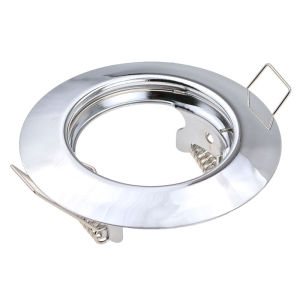 Round Recessed Spotlights Downlight GU10 Light Mounting Frame with GU10 Lamp Holder for Ceiling Spotlight MR16 Light Fitting