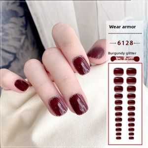 MONLEYTA | Handmade Nail Art Patch Short Length Autumn Winter Collection Premium Feel False Nails Manicure Stickers By MONLEYTA