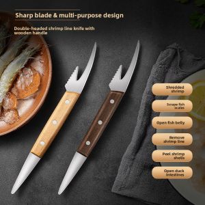 plys | Multipurpose Stainless Steel Deveining Knife for Shrimp Fish and Oyster