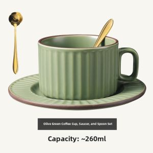 MONGDIO | High-Quality Ceramic Coffee Cup Latte Cup Afternoon Tea Set
