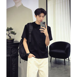 Padded Short Sleeve T-Shirt Cotton Straight Leg Jeans Set