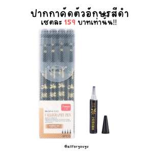 เซตปากกาคัดตัวอักษร 4 ด้าม เขียนคัดภาษาสวยขึ้น