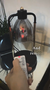 🇸🇬 [SG Seller  & Local Stock ] Black Glass candle Warmer with Timer and Remote Control | Gift Idea [MCW013]