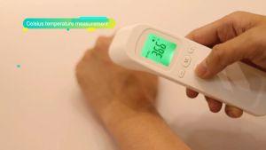 1s การวัดอุณหภูมิ ไม่ต้องสัมผัสร่างกายมนุษย์ ที่วัดไข้ แม่นยำ100% สัญญาณเตือนอุณหภูมิสูง ที่วัดไข้เด็ก หัววัดความไวสูง ปรอทวัดไข้ แสงพื้นหลังสามสี เครื่องวัดไข้ หน้าจอแสดงผลLED ปรอทวัดไข้เด็ก ปรอมวัดไข้เด็ก ที่วัดไข้ทางหน้าผาก ปรอทวัดไข้แท้