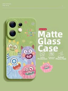 CIJING | Anti-drop Universal Phone Case Matte Glass Silicone Cartoon