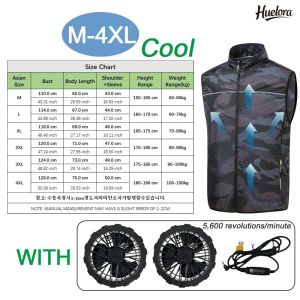 Sunscreen Coats for couples Breathable Sports Waterproof Fan cooling Jacket Summer UV Protection Outdoor Fishing Skin Vest