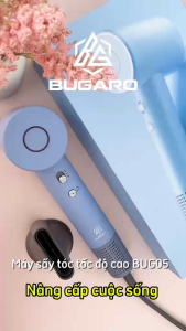Máy sấy tóc ion âm tốc độ cao BUG-05 ION âm công suất 1600w màn hình led hiển thị 4 chế độ nhiệt và 2 chế độ gió sấy tóc nhanh khô bóng mượt mềm mịn