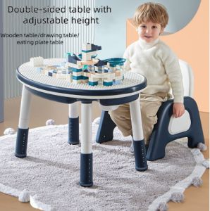 Childrens Peanut Table Baby Table Game Toy Adjustable Up and Down Adjustable Baby Kindergarten Learning Lego Chair