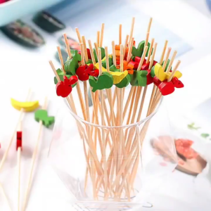 Bamboo Skewers 6inchs 8inchs 10inchs 12inchsBBQ Stick 100pcs/pack (Round)