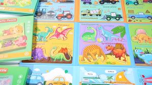 12pcs Folding Jigsaw Puzzle Book Enlightenment Cognitive Development Magnet Learning Toys for Kids