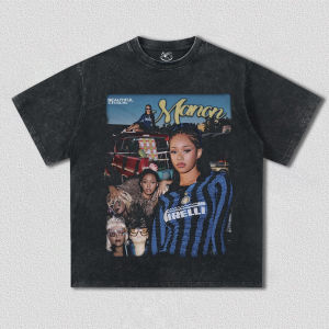 Acid Washed Oversized Y2k Street Korean Kpop KATSEYE Gril Group Printed T-shirt Women Short Sleeve High Quality Female Clothing