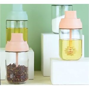 Toples Kaca Bumbu Masak & Tutup Kedap Udara Anti Bocor