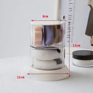 New 360 Degrees Rotatable Makeup Puff Storage BoxDust-proof Cotton Pads Swabs Holder Bathroom Nordic Cotton Pad Beauty Egg