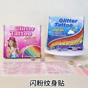 EmmAmy® DIY Diamond Body Painting Kit Kids Glitter Tattoo Cartoon Fake Tattoo Waterproof Sticker Children Creative Stage Glitter Tattoo Stickers