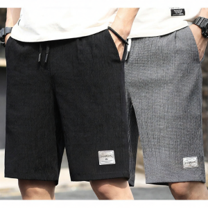 Lightweight Mens Linen Beach Shorts Casual Loose Summer Wear
