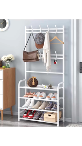 ชั้นวางของ ชั้นวางรองเท้า เก็บของ มีที่แขวน วัสดุคุณภาพ แข็งแรง ใช้งานได้นาน รับน้ำหนักได้เยอะ พร้อมส่ง