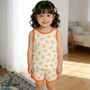 JIFANPAUL | Summer Childrens Pajamas Sleeveless Cartoony Light