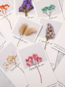 Creative Dry Flower Greeting Card Thank You Festive Mid-Autumn Teachers Day Festival Celebration Small Personalized Gift Card