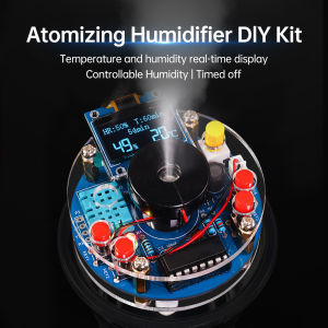 HU-073 5V USB Humidifier Atomisation Electronic DIY Kit OLED Display Temperature and Humidity Spray Circuit Board Solder Module