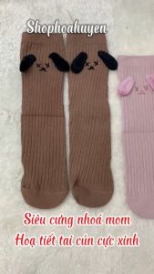 Hàng Đẹp Siêu Hót Tất dáng dài cho bé trai bé gái Hình tai cún dể thương Size dài 30cm chất cotton cao cấp dáng thể thao 1-5 tuổi