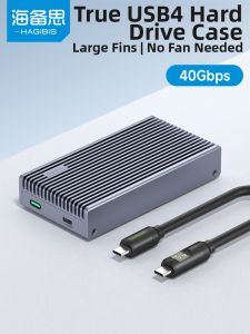 Hagibis | USB4 Thunderbolt 4/3 M.2 SSD External Enclosure 40Gbps 4 NVMe