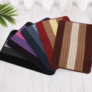 Thảm Lau Chân Kẻ Sọc Siêu Thấm Nước Chống Trượt Để Phòng Tắm Phòng Khách - Thảm Len Kẻ kích thước 40x60cm