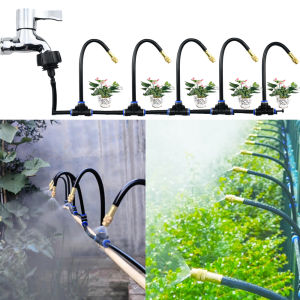 20M-5M Adjustable DIY Misting Kit 8mm Universal Cooling Sprayer Hose for Garden Patio Plant Watering Fogging Irrigation System