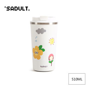 Cute Stainless Steel Insulated Coffee Cup Portable Car Cup for Girls High Aesthetic Value Cartoon Style No Carry Rope Living Room Use