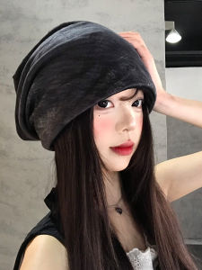 BAOYINFEI | Flattering Face-Slimming Dye-Black Casual Beanie