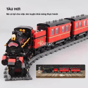 Bộ Xếp Hình Tàu Hơi Nước Cổ Điển Đức BR01 Big Boy Mô Hình Tàu Hỏa DIY CN5700 Dành Cho Độ Tuổi Từ 6 Trở Lên