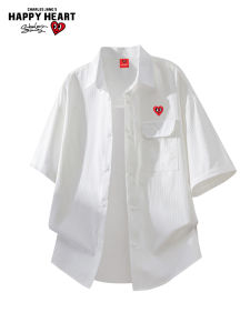 CHARLES JANGS HAPPY HEART | Plaid Loose Streetwear Shirt