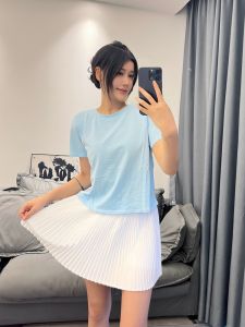 Lulu Same Varsity Sports Fitness Tennis Skirt Sweet Girl Yoga Skirts Female Versatile Anti-Exposure Pleated Skirt
