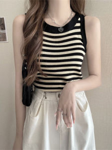 French Chic Versatile Stylish Stripe Vest