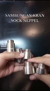 SOK DRAT NEPEL PANJANG 3cm 1/2 INCH STAINLESS SOCK DRAT LUAR DALAM SOCK PENDEK 1/2 inch