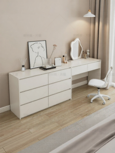 HAOXUANGE | Luxury Creamy Styled Makeup Vanity Real Wood Lacquer