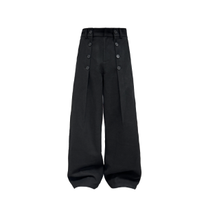 JCAESAR STUDIO | Wool Pleated Button Pants Resin Buttons