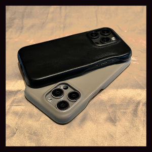 Yezhong Apple 15 Phone Case Luxury Leather Pure Color Personality Big Hole Protection for iPhone 15 pro Max 14 pro 13 Unique 12 Trendy