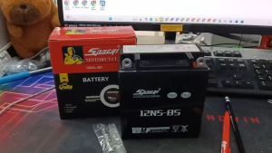 แบตเตอร์รี่ Spacy รุ่น 12N5L-BS แบตเตอรี่่ Yamaha TZM 150cc. แบตเตอรี่ขนาด 5แอมป์ สำหรับ ยามาฮ่า ทีแซดเอ็ม ทีแซดอาร์ พร้อมใช้งาน ไม่ต้องชาร์จ