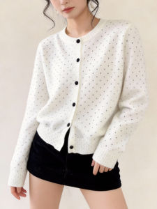 QINGNAER | Elegant Lightweight Knit Cardigan Large Size