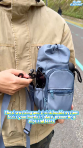 ISLAND ELEPHANT Outdoor Sports Water Bottle Bag Portable Holder Tumbler Bag 800ML-1500ML