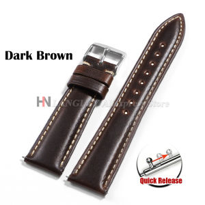 18mm 19mm 20mm 21mm 22mm Vintage Oil Wax Leather Watch Strap for Omega Brown Pin Buckle Head Layer Cowhide Watchband Accessories