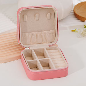 New Advanced2-Layer PU Leather Large Display Jewelry Box Organizer for Rings and Earrings Gift Box for Jewelry Storage with Lock