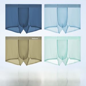 MiiOW | Quần lót nam Ice Silk Pure Cotton 2025 Quần lót nam kháng khuẩn thoáng khí cạp vừa quần lót nam mùa hè 2025