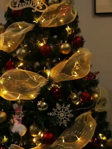 TORAS 10 Yards Christmas wreath net DIY Christmas tree ribbon Christmas tree decoration 2025